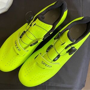 New SPEED Neon Green Unisex Cycling Shoes Biking SZ 45